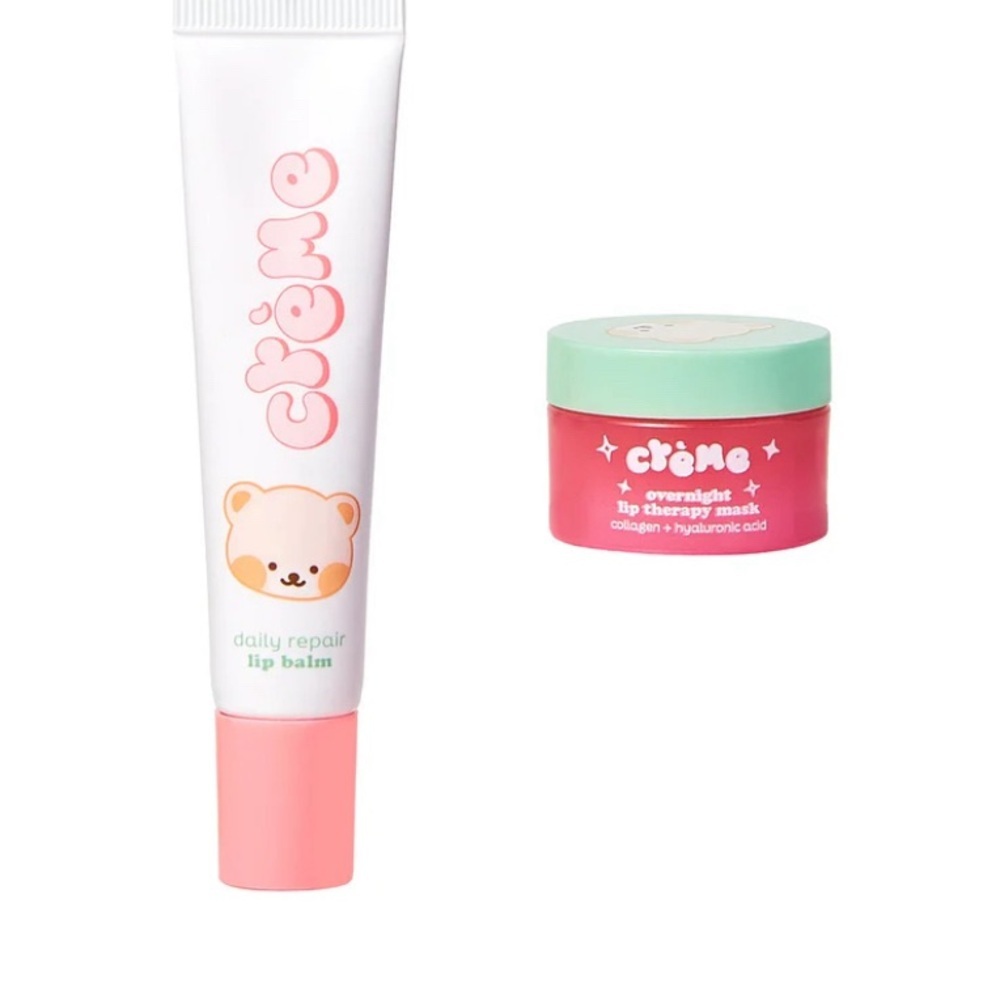 Crème Daily Lip Balm‎ + Repairing Lip Masque in Strawberry Creme